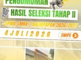 Pengumuman Hasil SPMB Tahap 2 Tahun Ajaran 2026/2027 SMK Negeri 7 Balikpapan
